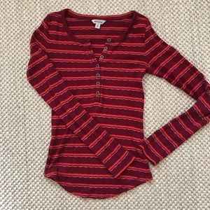 Lucky Brand size medium striped, button down thermal